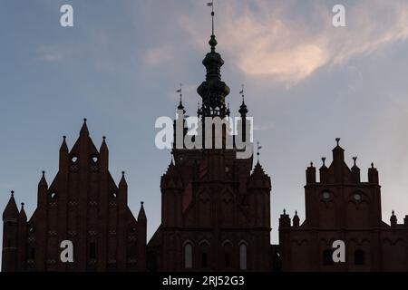 Gothic Kosciol SW Katarzyny (St Chiesa di Caterina) nella Città Vecchia nel centro storico di Danzica, Polonia © Wojciech Strozyk / Alamy Stock Photo Foto Stock