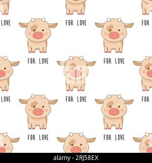Pattern animali senza cuciture giorno vegano , veganismo per amore, per cibo. Illustrazione vettoriale Illustrazione Vettoriale