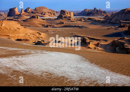 Il Kaluts regione del deserto di LUT. Il luogo più caldo della terra. Iran Foto Stock