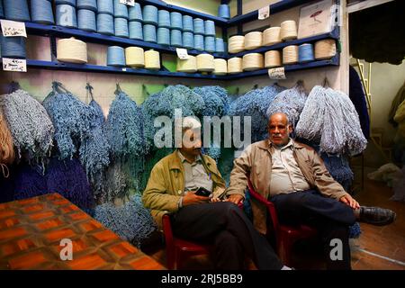 Irán, ciudad, Kashan Kashan, Bazar Khan Amin al-Dowleh Timche dome Foto Stock