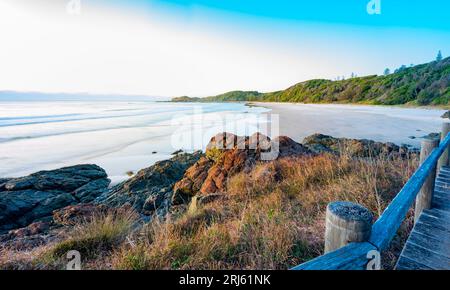 Dawn at Shelly Beach, Port Macquarie on the mid north coast of New South Wales, Australia Stock Photo