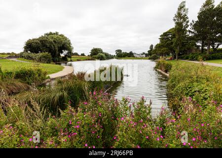 Cleethorpes Boating Lake, Cleethorpes Discovery Center, Cleethorpes, Lincolnshire, Regno Unito, Inghilterra, Cleethorpes UK, Cleethorpes England, lago nautico Foto Stock