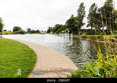 Cleethorpes Boating Lake, Cleethorpes Discovery Center, Cleethorpes, Lincolnshire, Regno Unito, Inghilterra, Cleethorpes UK, Cleethorpes England, lago nautico Foto Stock