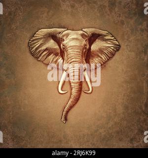 Disegno a matita Elefant Foto Stock