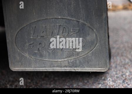 Segni e simboli, un Landrover. Foto Stock