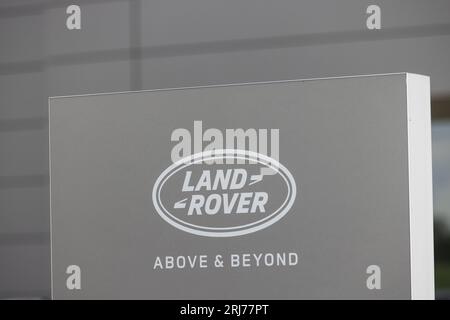 Segni e simboli, un logo Landrover. Foto Stock