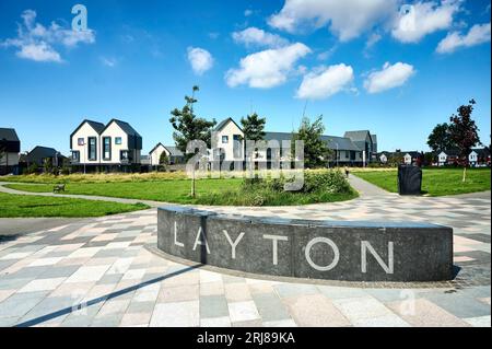 Sviluppo abitativo contemporaneo a Layton, Blackpool Foto Stock