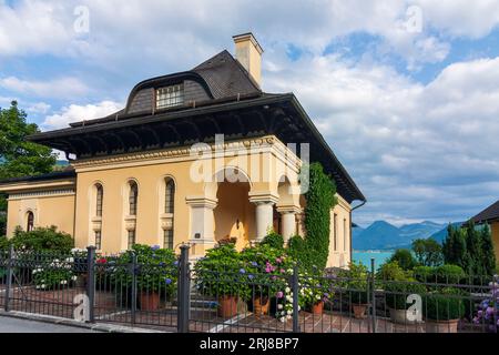Sankt Gilgen: villa, Wolfgangsee (Lago Wolfgang) a Salzkammergut, Salisburgo, Austria Foto Stock