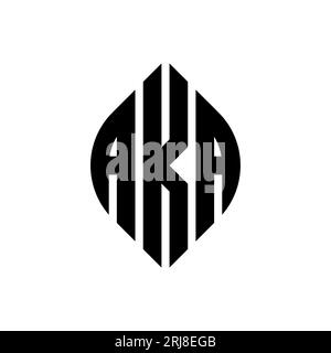 Logo a forma di lettera circolare con forma circolare ed ellisse. Lettere ellittiche con stile tipografico. Le tre iniziali formano un logo circolare. ALIAS ci Illustrazione Vettoriale