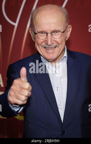 Amburgo, Germania. 21 agosto 2023. Willi Lemke arriva alla cerimonia "Sport Bild Award 2023" nelle sale d'asta dei pesci. Credito: Christian Charisius/dpa/Alamy Live News Foto Stock