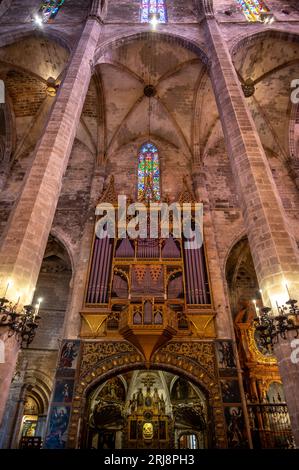 Palma di Maiorca, Spagna - 28 luglio 2023: Splendida cattedrale gotica di Santa Maria de Majorica a Palma. Foto Stock