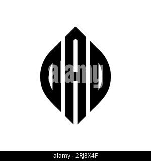 Logo DAD Circle Letter con forma circolare ed ellisse. Lettere ellittiche di PAPÀ con stile tipografico. Le tre iniziali formano un logo circolare. PAPA' ci Illustrazione Vettoriale