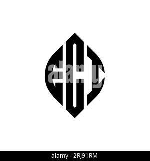 Logo ECI con lettera circolare e forma a cerchio ed ellisse. Lettere ellittiche ECI con stile tipografico. Le tre iniziali formano un logo circolare. ECI ci Illustrazione Vettoriale