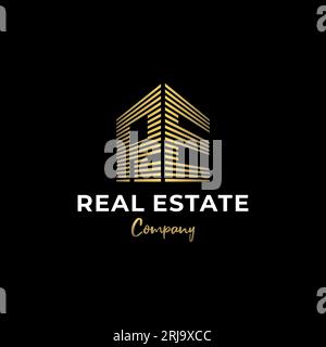 Sigle R e per il logo immobiliare Illustrazione Vettoriale
