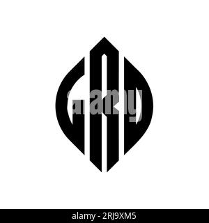 Logo LRO a forma di lettera circolare con forma circolare ed ellisse. Lettere ellittiche LRO con stile tipografico. Le tre iniziali formano un logo circolare. LRO ci Illustrazione Vettoriale