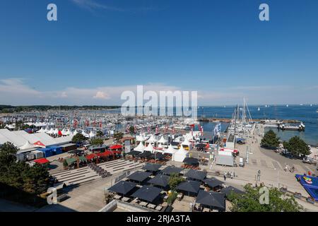 La settimana di Kiel o la Regata di Kiel, la base olimpica di Schilksee, Kiel, Schleswig-Holstein, Germania, Europa. Foto Stock