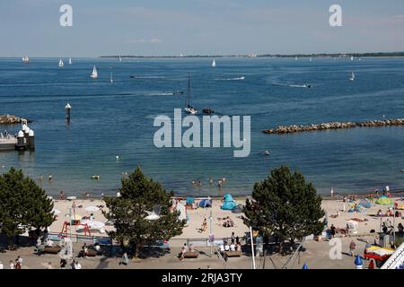 La settimana di Kiel o la Regata di Kiel, la base olimpica di Schilksee, Kiel, Schleswig-Holstein, Germania, Europa.qualsiasi Foto Stock