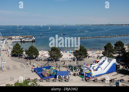 La settimana di Kiel o la Regata di Kiel, la base olimpica di Schilksee, Kiel, Schleswig-Holstein, Germania, Europa. Foto Stock