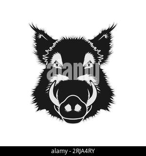 Boar Pig Swine Hog Face Head Vector Design Inspiration Stock Vector