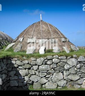 Blackhouse, Arnol, Bragar, Isola di Lewis, Scozia Foto Stock