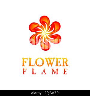 Il logo Sparks circolare crea fiori Illustrazione Vettoriale