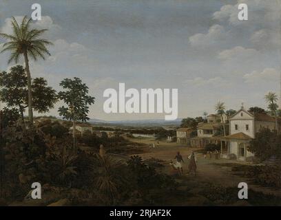 Paesaggio in Brasile tra il 1644 e il 1680 di Frans Post Foto Stock