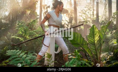 STAR WARS: THE RISE OF SKYWALKER 2019 Disney Studios Motion Picture film con Daisy Ridley Foto Stock