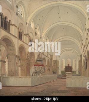 L'interno della cattedrale di Ribe 1836 di Jørgen Roed Foto Stock