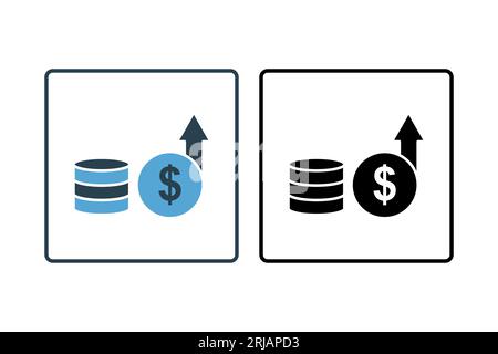 Icona profitto. Icona relativa a credito e prestito. adatto per la progettazione di siti web, app, interfacce utente, stampabili, ecc. Stile icona a tinta unita. Semplice progettazione vettoriale Illustrazione Vettoriale