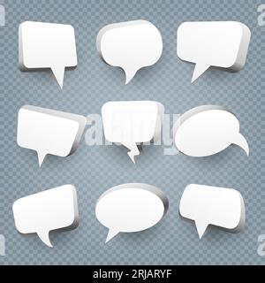 Raccolta fumetti 3d per chat vocale Illustrazione Vettoriale