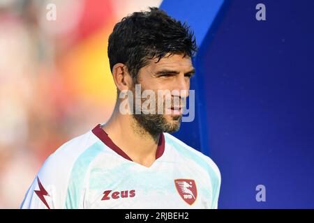 Federico Fazio della US Salernitana guarda davanti alla partita di serie A tra AS Roma e US Salernitana allo Stadio Olimpico di Roma, Italia domenica 20 A. Foto Stock