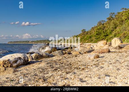 Spiaggia a 67 passi nella città del sud Foto Stock