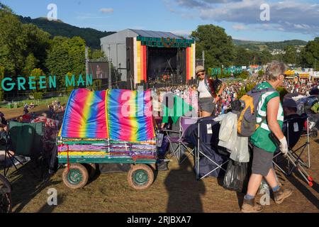 Bannau Brycheiniog, Galles. Domenica 20 agosto 2023. Vedute generali al Green Man Festival 2023. Foto: Richard Gray/Alamy Live News Foto Stock