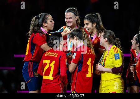 Sydney, NSW, Australia, finale della Coppa del mondo femminile FIFA 2023 Spagna contro Inghilterra allo Stadio Australia (Accor Stadium) 20 agosto 2023, Sydney, Australia. (Keith McInnes/SPP) credito: SPP Sport Press Photo. /Alamy Live News Foto Stock