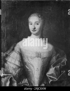 Maria Kristina Cronhielm di Flosta (1707-1765), baronessa, sposò il barone Georg Reinhold von Köhler da Johan Henrik Scheffel Foto Stock