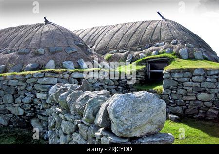 Blackhouse, Arnol, Bragar, Isola di Lewis, Scozia. Foto Stock