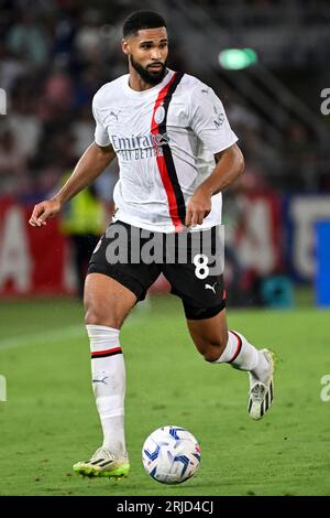 Ruben Loftus-Cheek del Milan in azione durante la partita di serie A tra Bologna FC e AC Milan allo stadio Renato Dall'Ara di Bologna (Ital Foto Stock