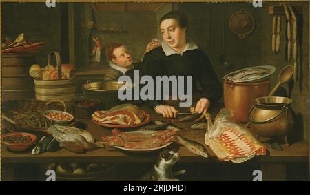 Scena culinaria tra il 1600 e il 1656 di Floris van Schooten Foto Stock