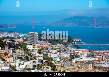 Golden Gate Bay View, San Francisco California, USA Foto Stock
