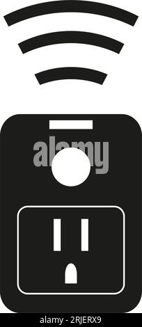 Icona Wi-fi Smart plug Simple Illustrazione Vettoriale