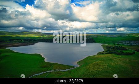 Foto panoramica del paesaggio aereo della natura nel Regno Unito Foto Stock