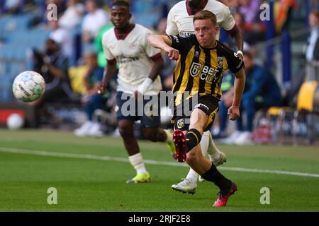 Arnhem, Paesi Bassi. 19 agosto 2023. ARNHEM, PAESI BASSI - 19 AGOSTO: Enzo Cornelisse di Vitesse durante l'Eredivisie match olandese tra Vitesse e PSV allo Stadion Gelredome il 19 agosto 2023 ad Arnhem, Paesi Bassi. (Foto di /Orange Pictures) credito: Orange Pics BV/Alamy Live News Foto Stock