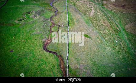 Foto panoramica del paesaggio aereo della natura nel Regno Unito Foto Stock