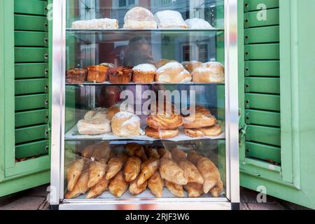 Old San Juan, panetteria con dolci tipici di Porto Rico San Juan, Porto Rico, USA, Caraibi Foto Stock