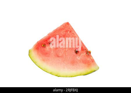 Cocomero su sfondo bianco da vicino, frutta Foto Stock