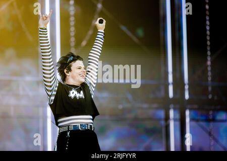 Ungheria 11 agosto 2023 Yungblud live allo Sziget Festival di Budapest © Andrea Ripamonti / Alamy Foto Stock