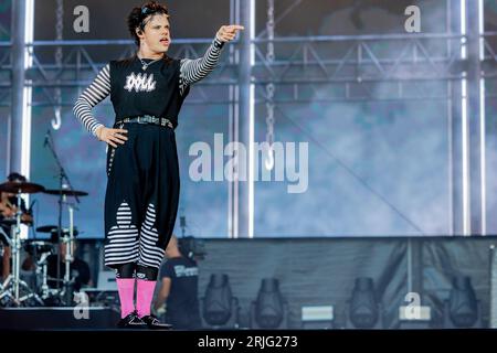 Ungheria 11 agosto 2023 Yungblud live allo Sziget Festival di Budapest © Andrea Ripamonti / Alamy Foto Stock