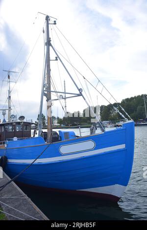 Karlshagen, Germania, isola di Usedom, nave storica nel porto degli yacht Foto Stock