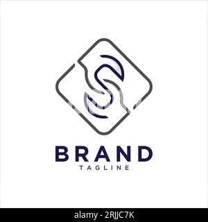 Modello A lettera infinita con catena per chiave. Illustrazione vettoriale Illustrazione Vettoriale