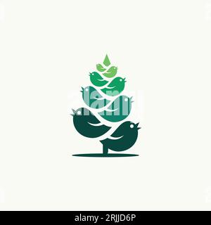 Logo Animal Bird design silhouette icona Vector. Illustrazione vettoriale Illustrazione Vettoriale